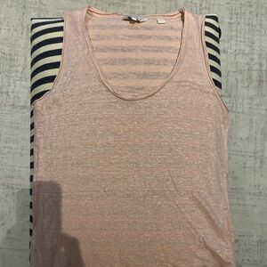 Super cute Ted Baker pink tank top with shimmer scoop neck, fun for the beach